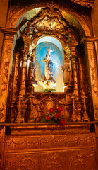 Fototapeta na wymiar Innenansicht der Igreja de Santo Ildefons in Porto/Portugal