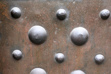 Rivets on iron door