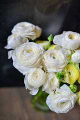 bouquet of fresh ranunculus, the most beautiful flower in the collection