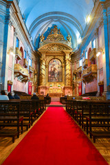 Fototapeta na wymiar Innenansicht Igreja da Trindade in Porto/Portugal