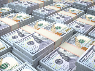 American currency background. Dollars of United States of America. US Dollars background