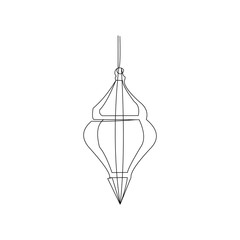 Continuous line drawing of islamic lantern ramadan kareem and ied mubarak greeting card concept. Vector illustration.