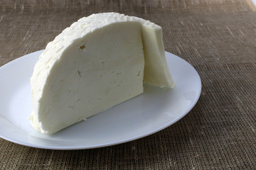 Traditional Indian Cheese Paneer. Homemade cheese.