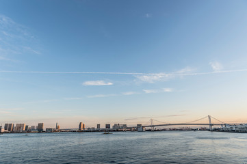 東京都港区竹芝から見た東京の夕景