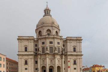 Fototapeta na wymiar Facade of the National Pantheon (The Churchs of Santa Engracia) in Lisbon, Portugal