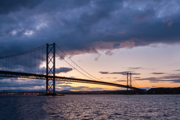 Forth Road Bridge near Edinburgh, Scotland