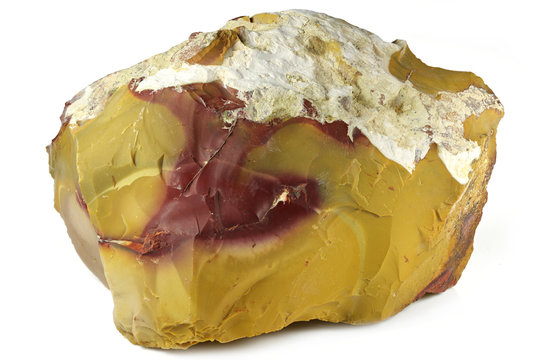 mookaite from Australia isolated on white background