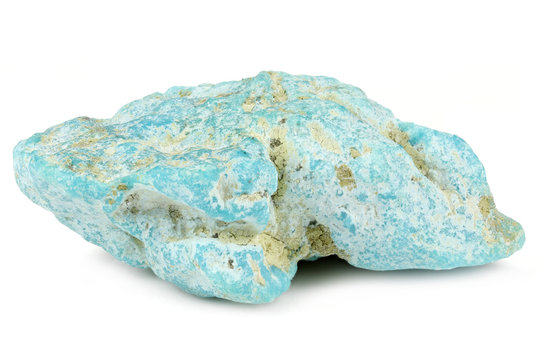 turquoise from Sleeping Beauty Mine, Arizona isolated on white background