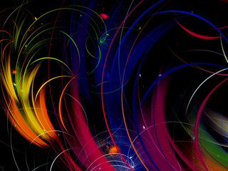 abstract chaotic fractal background 3D rendering illustration