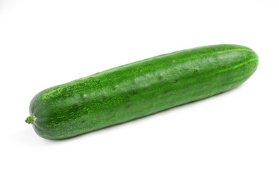 Fresh cucumber isolated on white background.