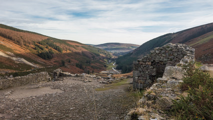 View of the Glendasan Valley, part of the Wicklow Gap, County Wicklow, Ireland.