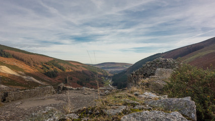 View of the Glendasan Valley, part of the Wicklow Gap, County Wicklow, Ireland.