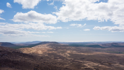 View of Connemara National Park, County Galway in the west of Ireland from Diamond Hill.