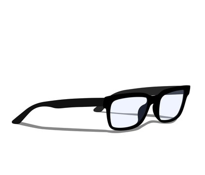 Modern glasses icons isolated on white background vector illustration of elegance glasses in black frame, glasses with lenses