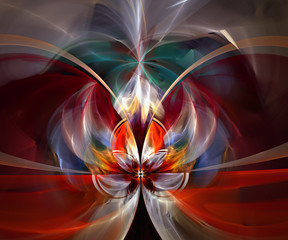 Obraz na płótnie Canvas Computer generated colorful fractal artwork