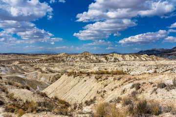 The Badlands of Abanilla and Mahoya near Murcia in Spain