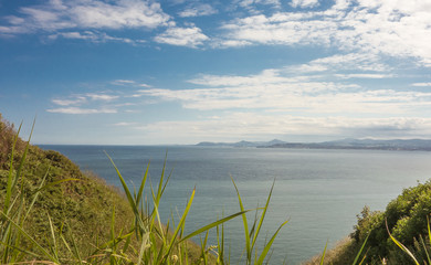 View of Dublin Bay on a Summer's day from Howth Head peninsula near Dublin, Ireland.
