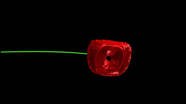 3d animated floating balloon typography text with  dynamic string and alpha D