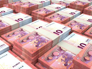 European money. Euro, the official currency of eurozone. Financial background.