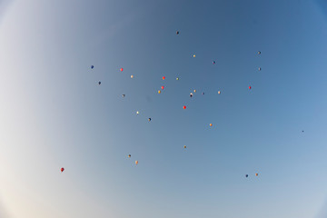Colored Baloons Fly Away