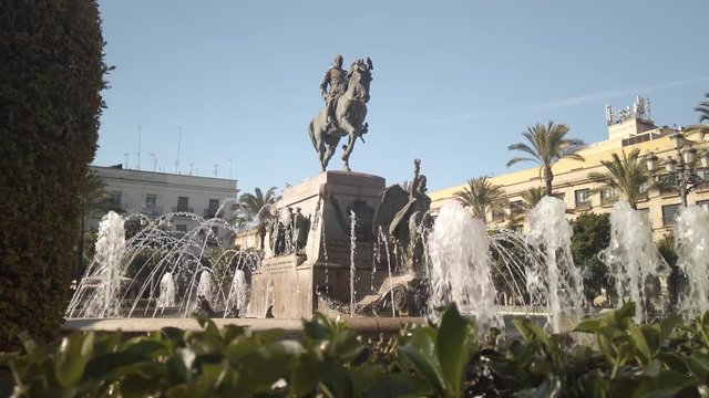 Monument to general Miguel Primo de Rivera in Plaza del Arenal, Jerez, Spain