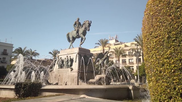 Monument to fascist military leader Miguel Primo de Rivera in Jerez, Spain