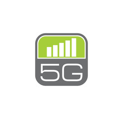 5G related icon on background for graphic and web design. Creative illustration concept symbol for web or mobile app