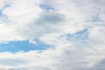 Blue sky with a white clouds, abstract background