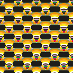 Fototapeta premium urban style ethnic ornament in bright color seamless abstract illustration for your design