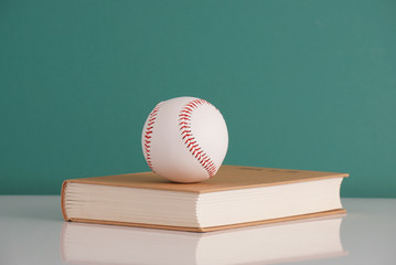 baseball and book