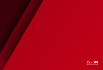 Obraz premium Abstract. Red geometric shape overlap background. paper art style ,light and shadow. vector.