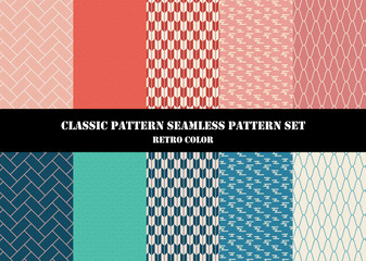 Classic-pattern-seamless-pattern-set(Retro-color)