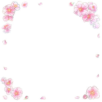Peach-blossom-vector-illustration-frame-(watercolor-style)