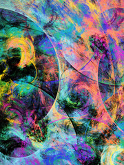 rainbow abstract fractal background 3d rendering illustration