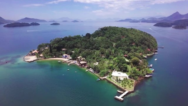 Aerial View of Ilha do Cavaco, Angra dos Reis, Brazil