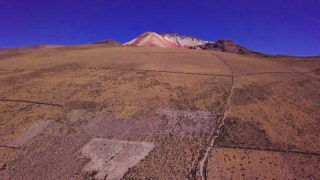 Aerial View of Tunupa Volcano, Uyuni, Bol&iacute;via