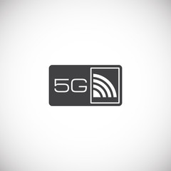 5G related icon on background for graphic and web design. Creative illustration concept symbol for web or mobile app