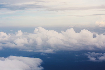 Destination moment in Beautiful heaven white clouds on blue sky and clondscape