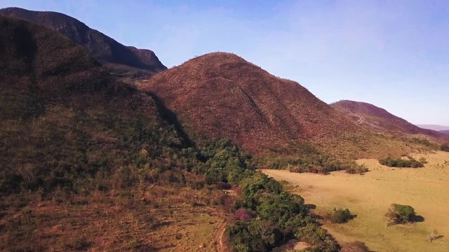 Aerial View of moutain in Serra da Canastra, Brazil
