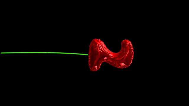 3d animated floating balloon typography text with  dynamic string and alpha 2