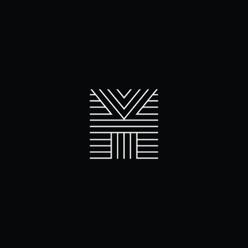 Outstanding professional elegant trendy awesome artistic black and white color HY YH initial based Alphabet icon logo.
