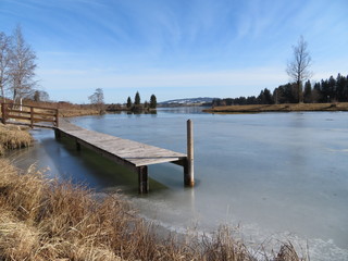 Naklejka premium Steg am Lechsee 