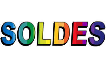 Soldes aux couleurs de l’arc-en-ciel 