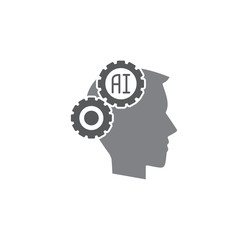 Obraz premium Ai related icon on background for graphic and web design. Simple illustration. Internet concept symbol for website button or mobile app.