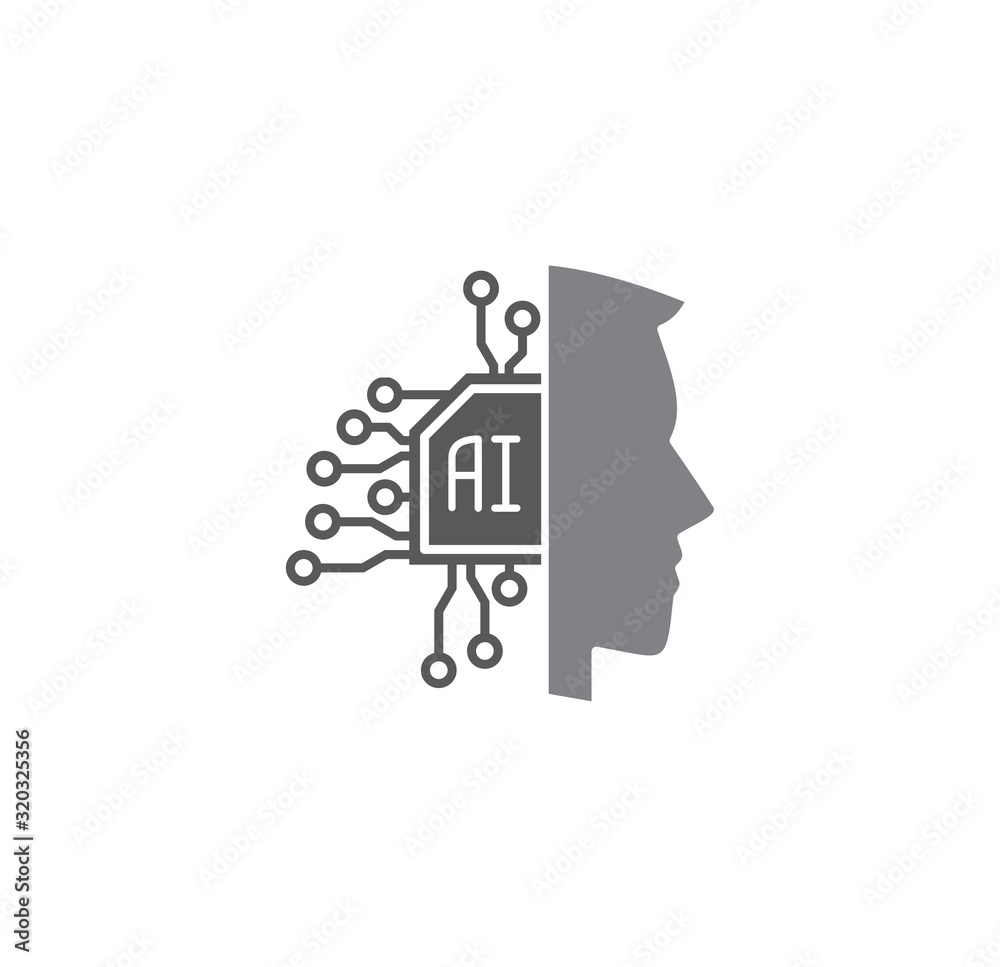 Poster ai related icon on background for graphic and web design. simple illustration. internet concept symb