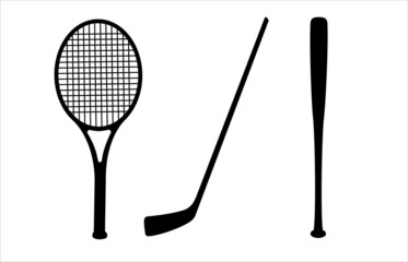 A set of vector sports equipment