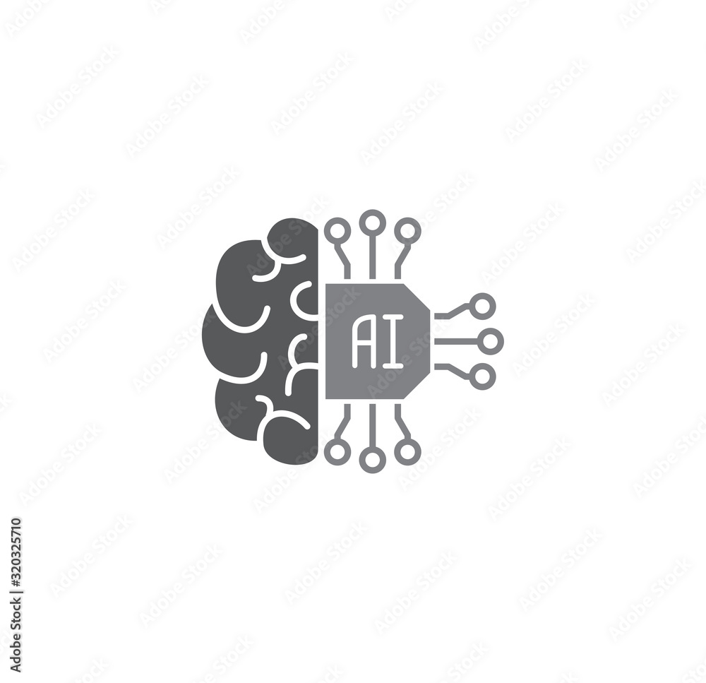 Poster ai related icon on background for graphic and web design. simple illustration. internet concept symb
