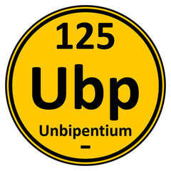 Periodic table element unbipentium icon.