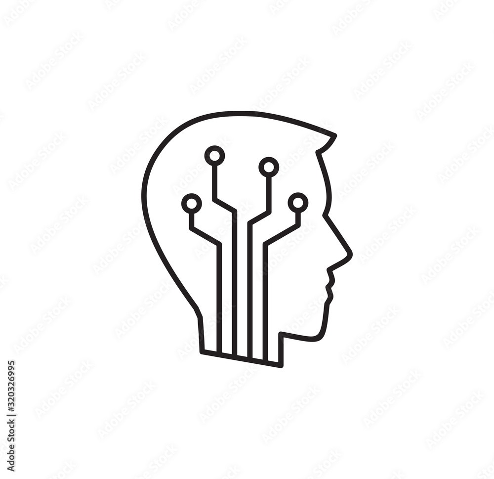 Poster ai related icon on background for graphic and web design. simple illustration. internet concept symb