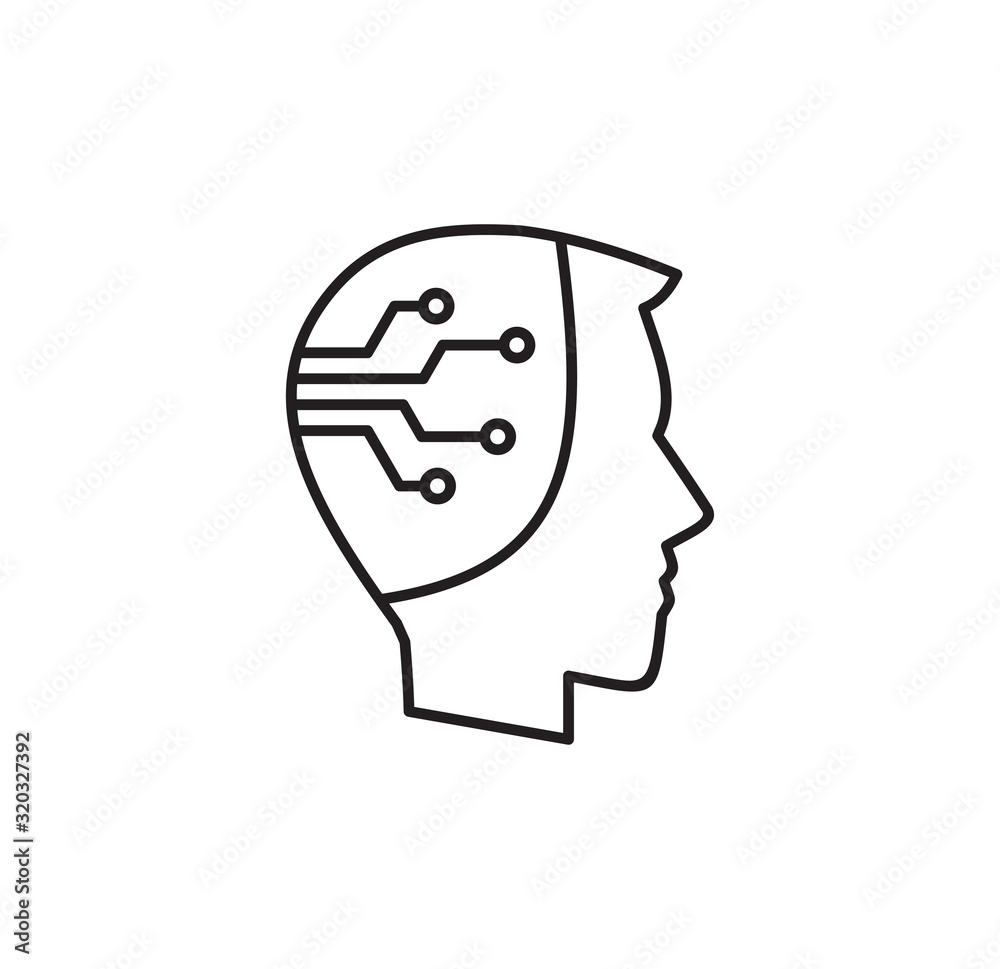 Poster ai related icon on background for graphic and web design. simple illustration. internet concept symb